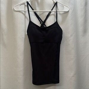 Manduka Black Strappy Tank Top